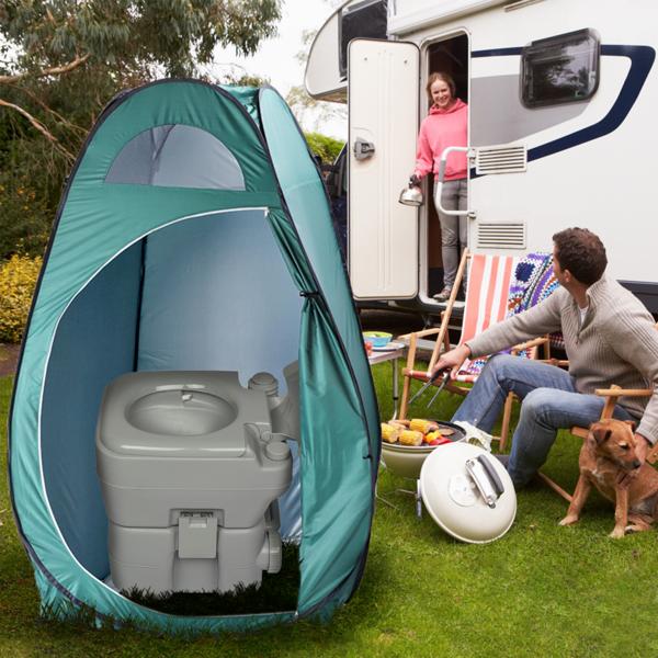 120x190cm 1-Person Pop Up Privacy Shelter Tent, Portable Outdoor Changing Room & Shower Toilet Tent, Lightweight Steel Wire Frame, Compact Fold, Built-In Storage Pocket, No Floor (for Hiking Camping Outdoor Showers)