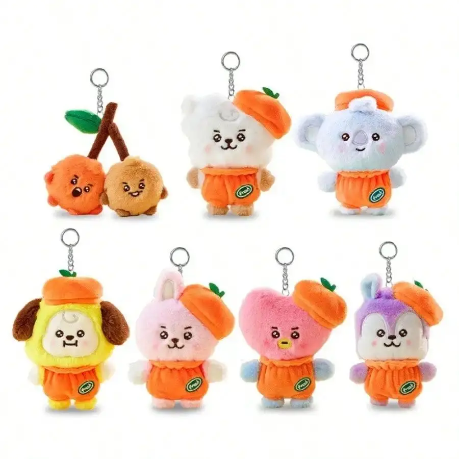 12cm Cooky Shooky Plush Toy Y2K-Style New Arrival Cartoon Orange Plush Doll Backpack Keychain