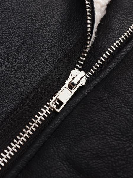 Women's Colorblock Faux Wool Fur Jacket Coat, Warm Winter Travel Outerwear, Stylish Patchwork Design, Soft & Cozy Fabric