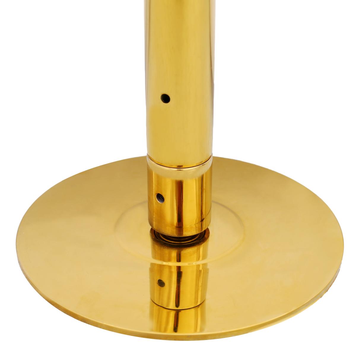 AobtkelDance Pole Spinning Static Dancing Pole Portable Removable for Home Club Bar Gym 86.2-109.8" Height Adjustable  Weight Capacity 440lb Gold