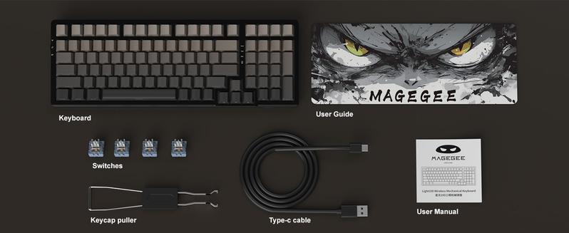 MAGEGEE Light100 Wireless Creamy Ergonomic Keyboard, 96% Gasket Hot Swappable Mechanical Keyboard, 3Connection Modes, RGB Backlit Gaming Keyboard for Win/Mac/PC, Tech Gadgets, Mechanical Keyboards MAGEGEE Light100 Wireless Creamy Ergonomic Keyboard, 96% Gasket Hot Swappable Mechanical Keyboard, 3Connection Modes, RGB Backlit Gaming Keyboard for Win/Mac/PC, Tech Gadgets, Mechanical Keyboards