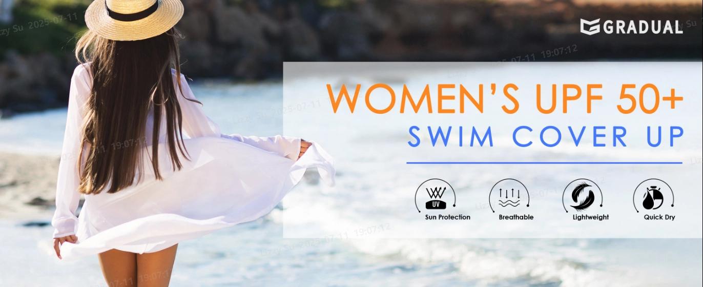 G Gradual Women's UPF 50+ Sun Protection Swim Crochet Bikini Cover Up Hoodie Long Jacket SPF Lightweight Beach Cover Ups for Women SpringStatements