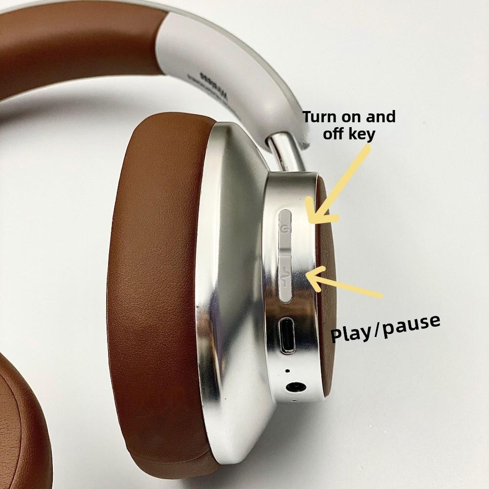 Retro Foldable Bluetooth Headset 5.3 | Wireless Sports Headphone with Microphone | American Classic Style | Noise Isolation | 25H Playtime