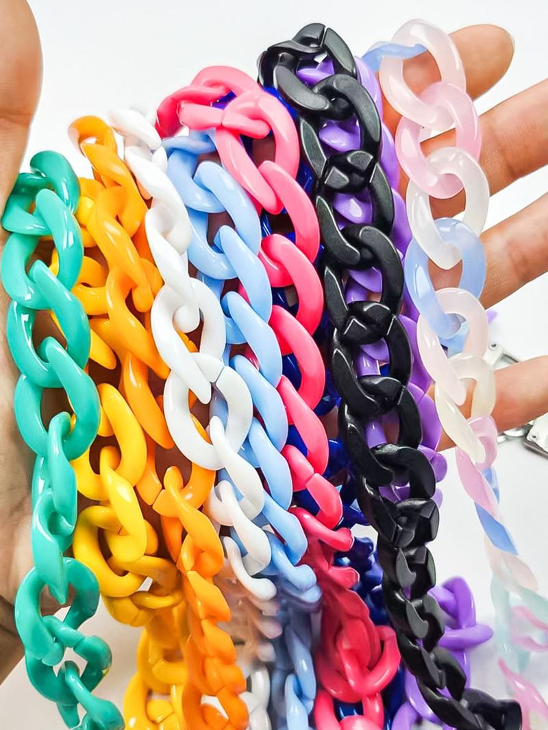 Blush Acrylic Luxe Bag Chain, 40cm/60cm/120cm, Multi-Use Handle, Strap & Decor, Keychain, Bag Buckle, DIY Jewelry Accessories