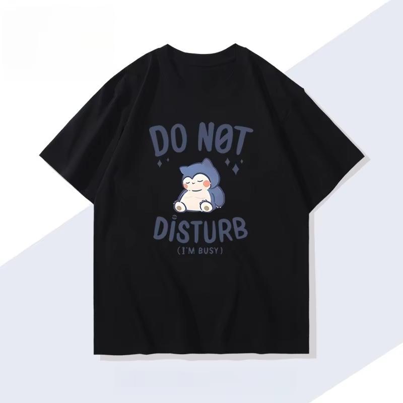 Pok É Mon Mobile Game Snorlax T-shirt Summer Men's and Women's New Style Japanese Harajuku Trendy Loose Men's and Women's Casual Short Sleeves