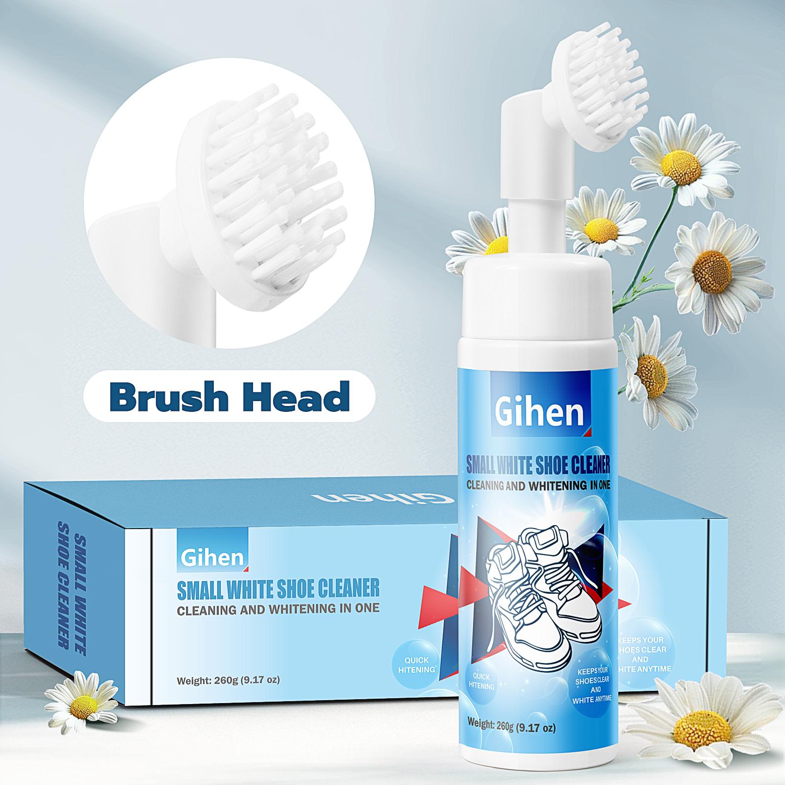 Gihen Shoe Cleaner Kits (9.17 oz), Water-Free Foam Shoe Cleaner with Shoe Brush and Shoe Cloth, Sneaker Care, Ideal for Footwear, Full Grain Leather, Rubber, and more Comfort Bedroom