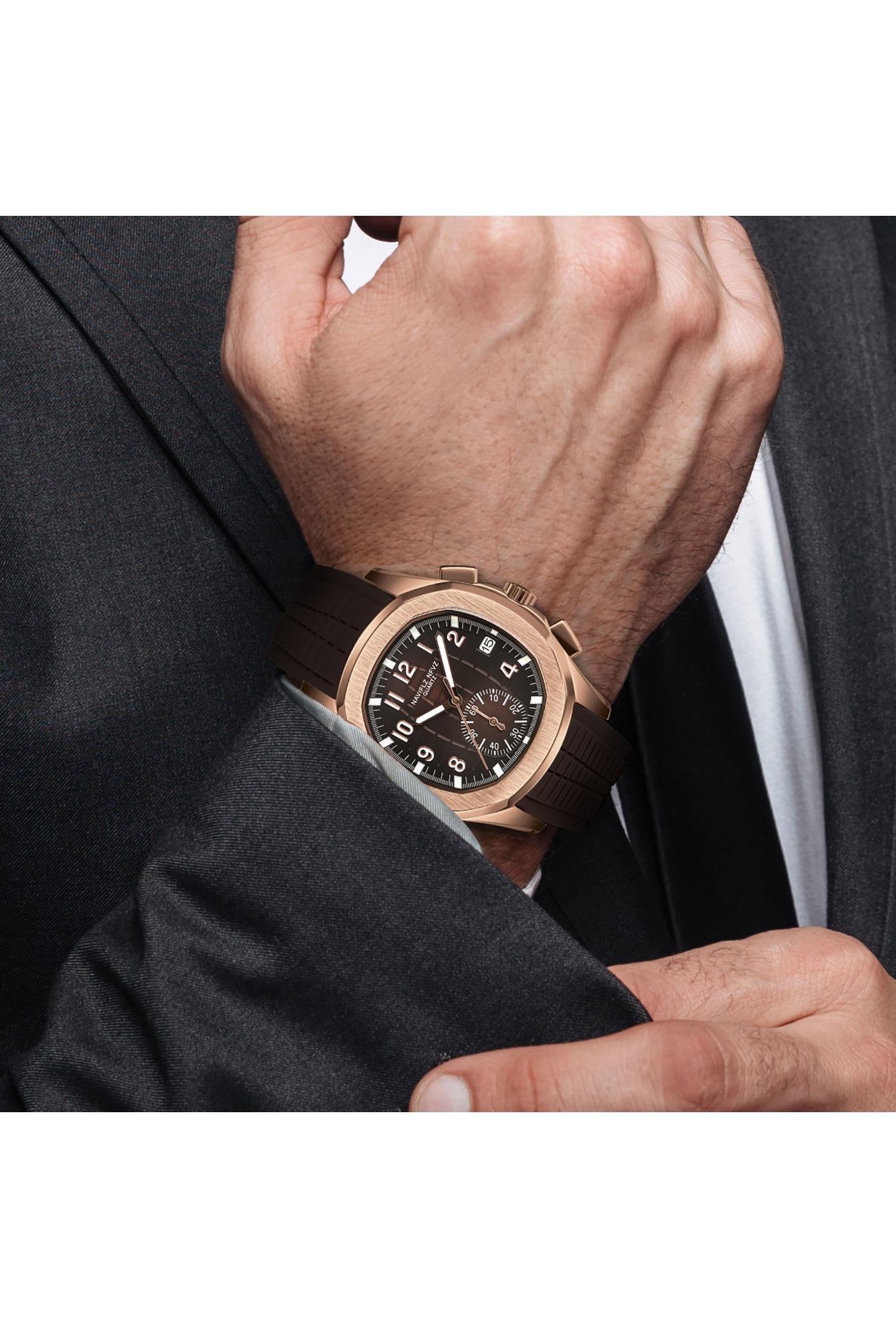 2026 Hot Selling Top Luxury Brand Japan VD53 Mov Chronograph Quartz Watch Stainless Steel Silver-Blue Rubber Strap Luminous Waterproof