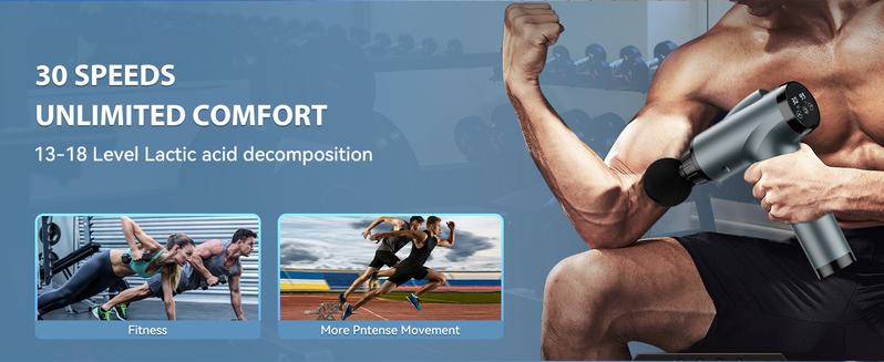 30 Speed Deep Tissue Massage Gun (M68-7) - 9 Heads for Knee Foot Neck Back, Massage Device for Pain Relief & Recovery, Perfect Gift