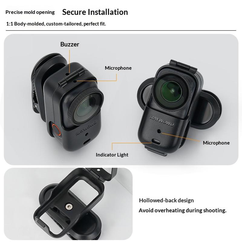 Raywowo Osmo Nano Backpack Clip Rotatable Quick Release Camera Mount For Action Cameras Compatible With DJI Osmo Pocket 3 Pocket 2 And Smartphone Vlogging