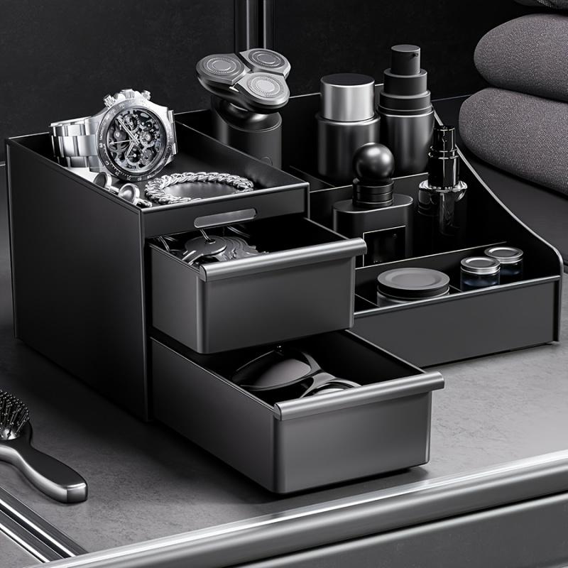 Skincare display rack, sturdy and durable, easy to assemble, perfume rack, space-saving dresser organizer, suitable for bathroom and bedroom, ideal gift for men, Makeup Cosmetic Organizer