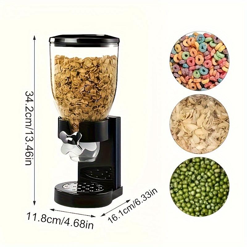 Dual-control dry food dispenser, large-capacity leak-proof storage, suitable for grains, nuts, rice, oatmeal, hand washable