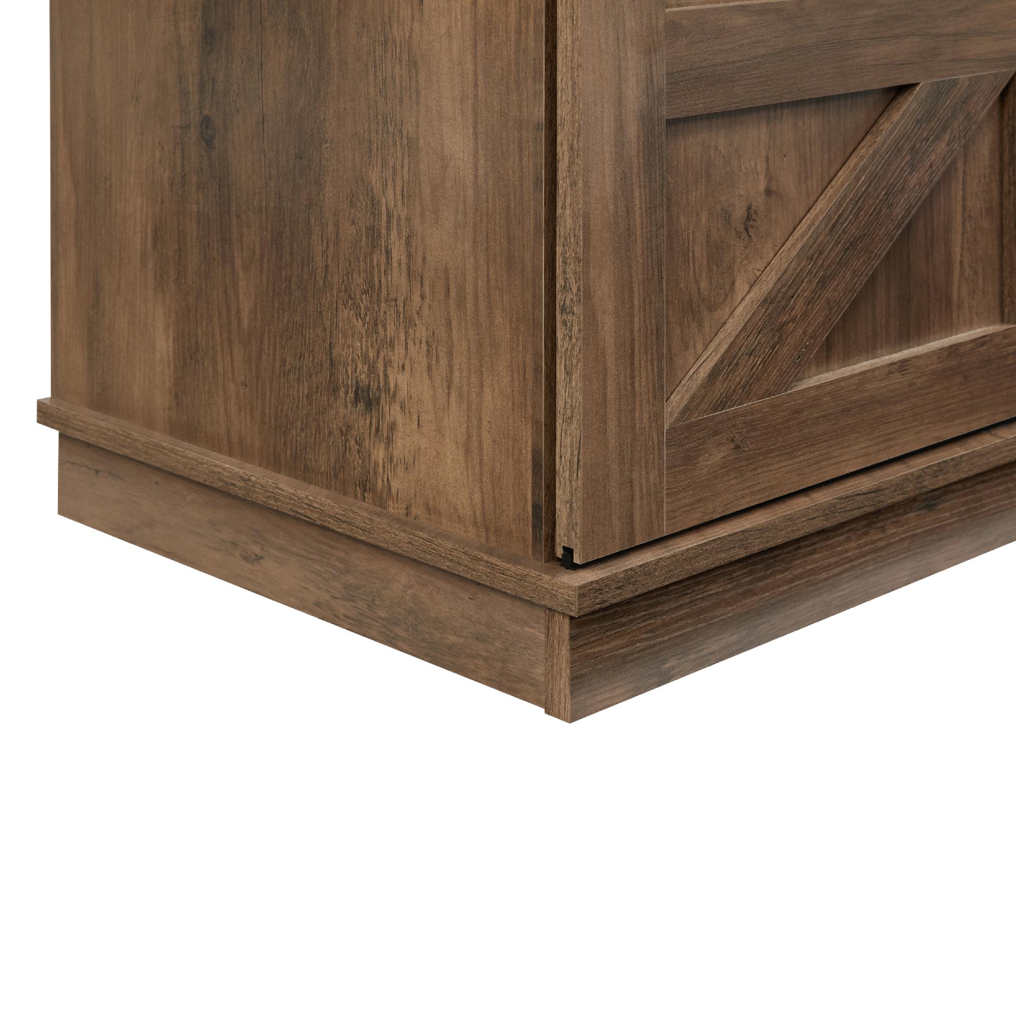 【TikTokShopBlackFriday】【Clearance】58" Farmhouse TV Stand and Entertainment Center for 65 Inch TVs, Rustic Media Console with Sliding Barn Doors, Storage Cabinets and Cable Management for Living Room Bedroom