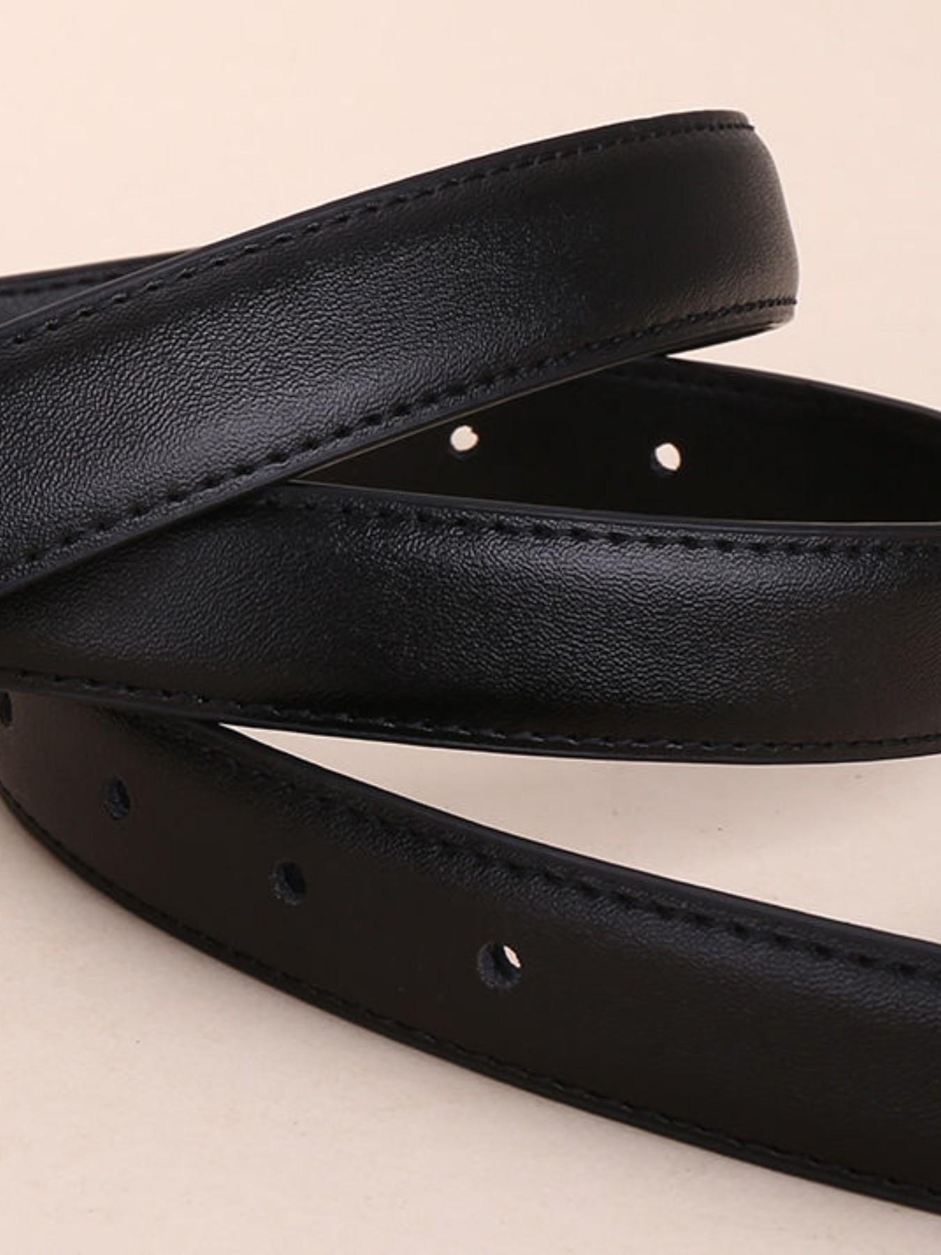 Women's Vintage Belt, High-End Casual Denim Jeans Belt, Versatile Simple Trendy Leather Belt for All Seasons