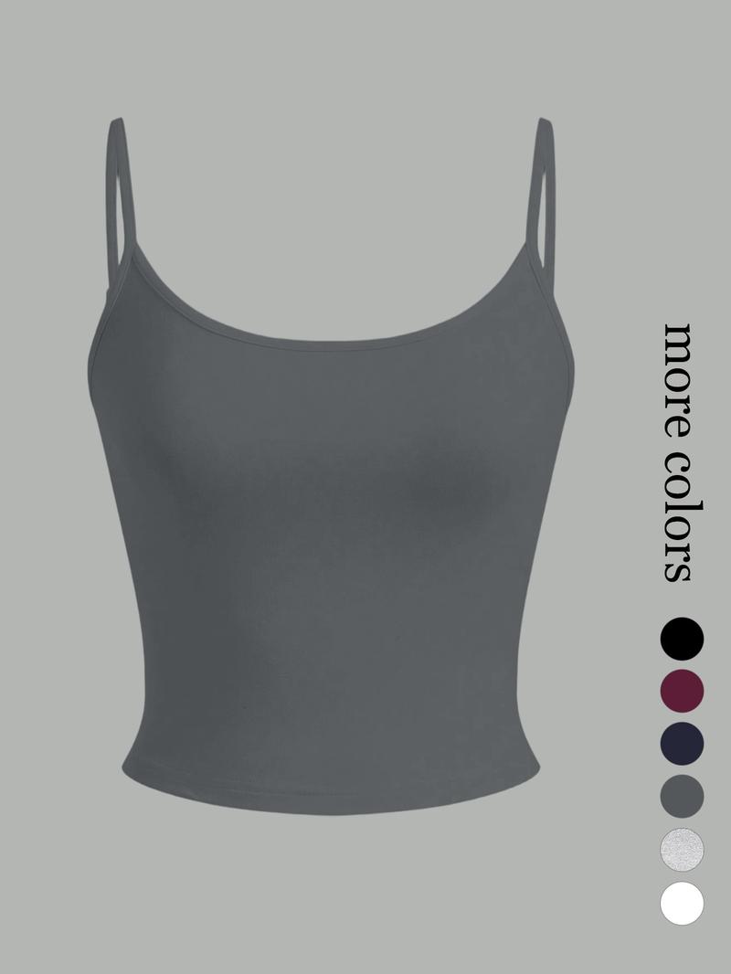 Women's Multi-Color Basic Slim Fit Cami Crop Top, Y2K Style Casual Wear, Perfect for Daily & Stylish Looks