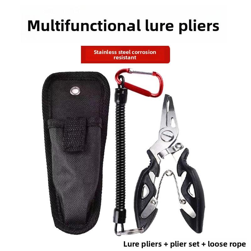 Multifunctional micro-object Luya clamp fish controller stainless steel fishing line opening steel ring fishing pliers scissors hook picker,fishing stuff summervibes,  fishing line nippers