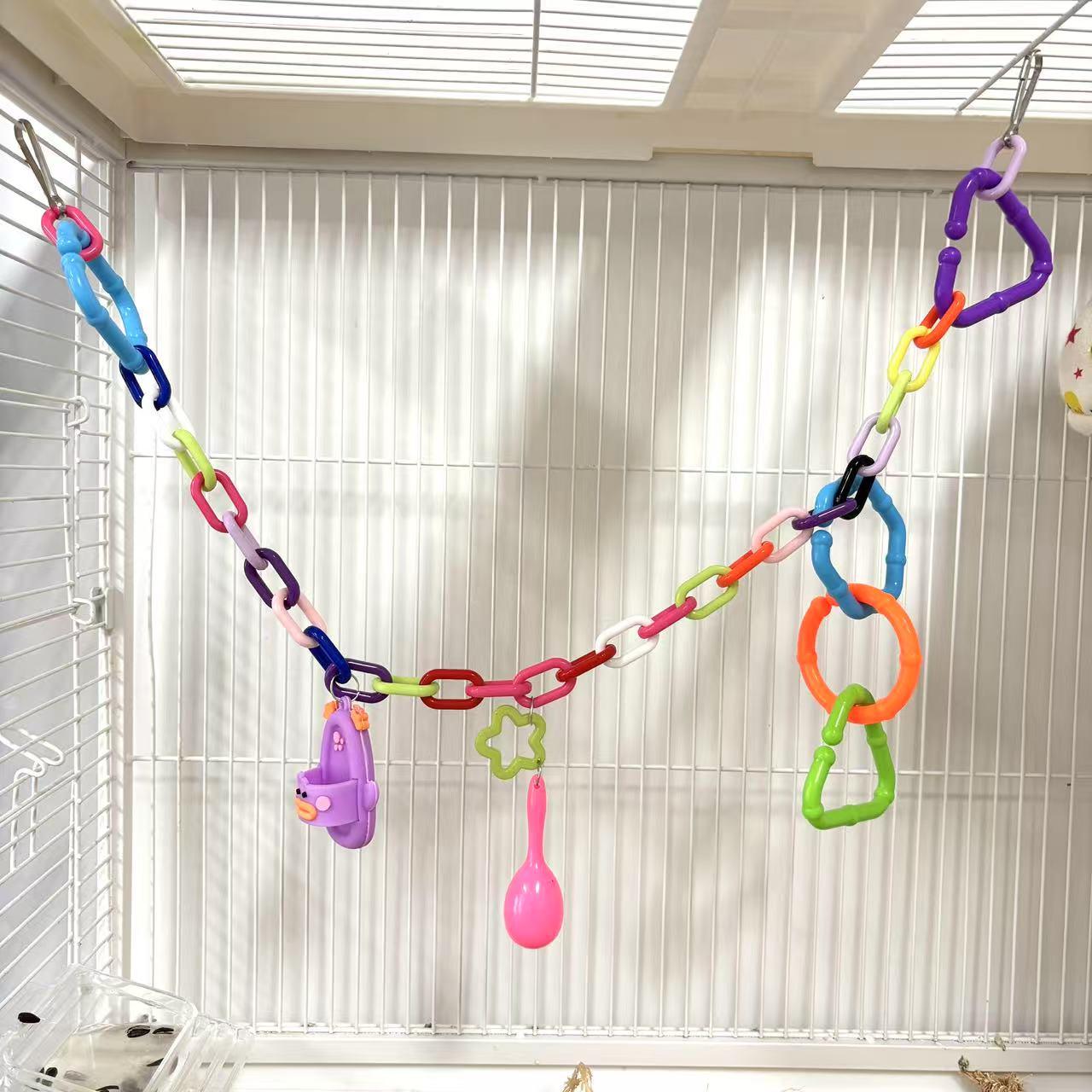 Parrot Toy for Climbing Biting Claws Training, Suitable for Medium-Sized Parrots, Bird Cage Hanging Decor, Interactive Fun