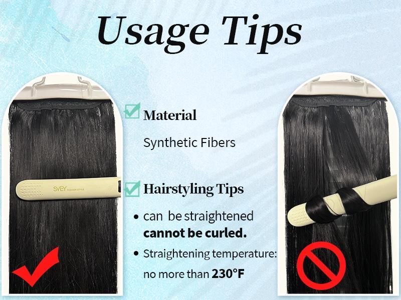 KooKaStyle Clip In Synthetic Hair Extensions Long Wavy Curly 4PCS Thick Hair Piece Natural Hair Ladies Hair Extensions Daily Going Out Party Wear Natural Firm Invisible