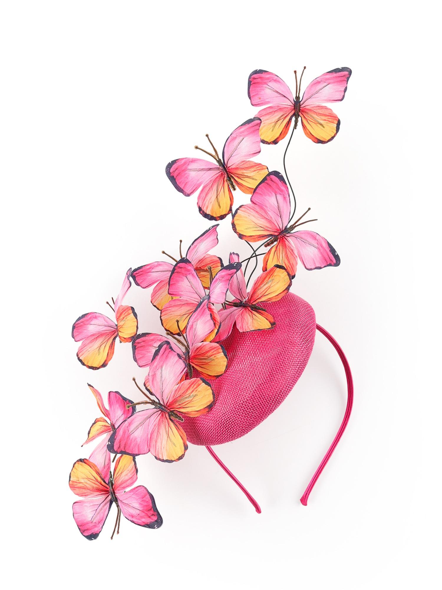 Butterfly Fascinator Hat Feather Tea Party Hat Monarch Butterfly Headband Fascinators for Wedding