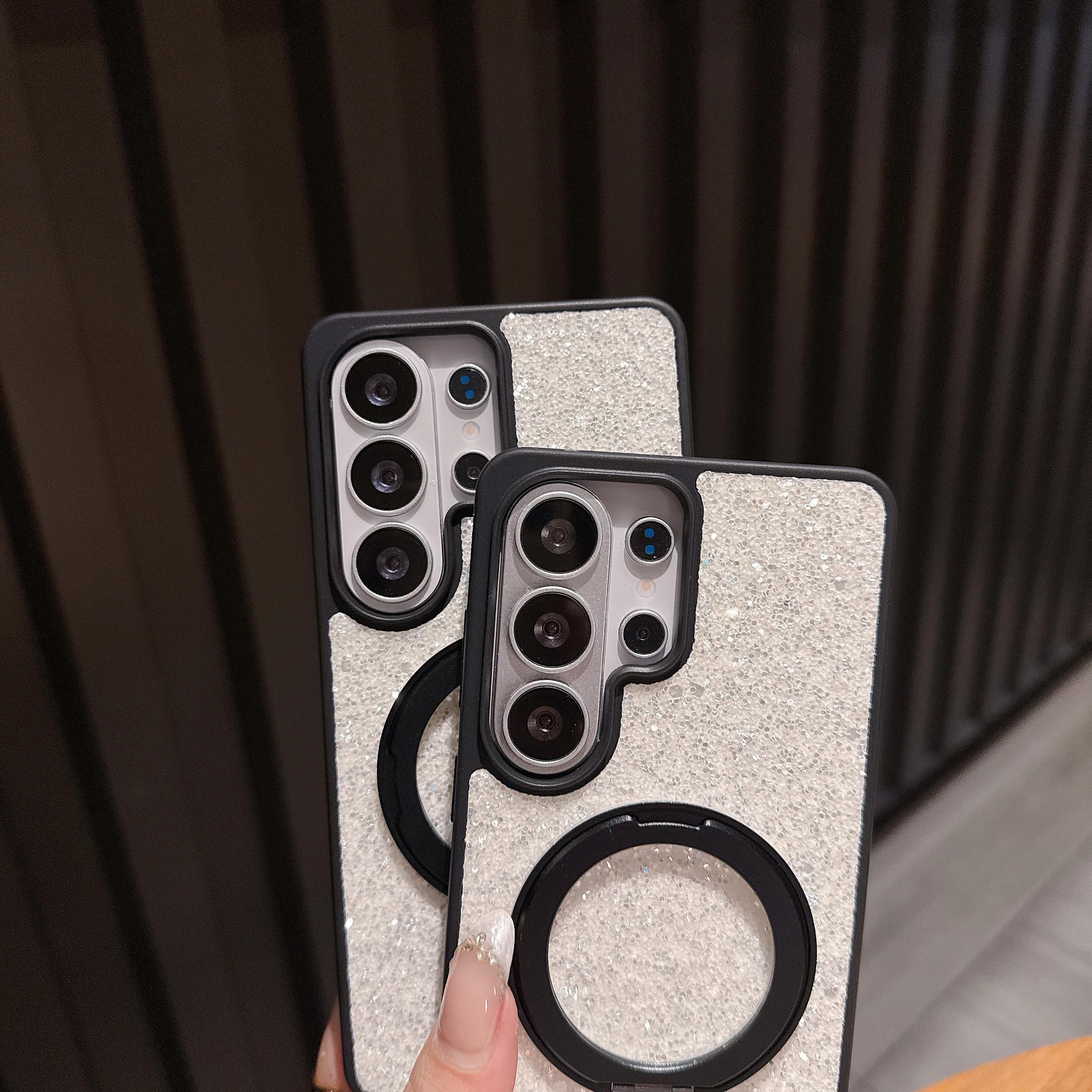 Samsung Phone Case, Glitter 360 Rotating Magnetic Stand, Shockproof Anti-Drop, Fits Galaxy S26/s25/s24 Series, Gift Idea