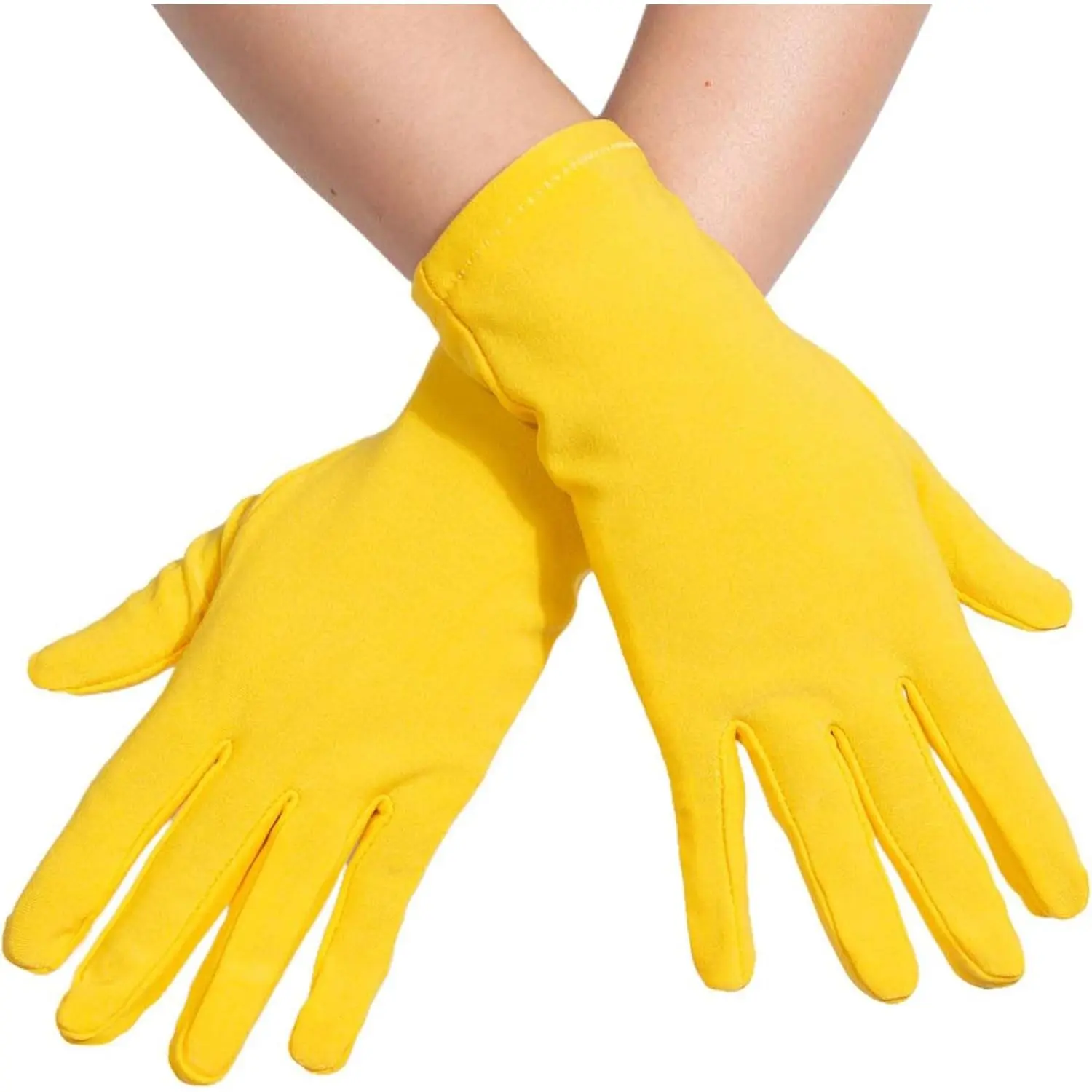 Men Women Wrist Length Spandex Stretch Gloves for Wedding Party Christmas Costume Dance(Gift)