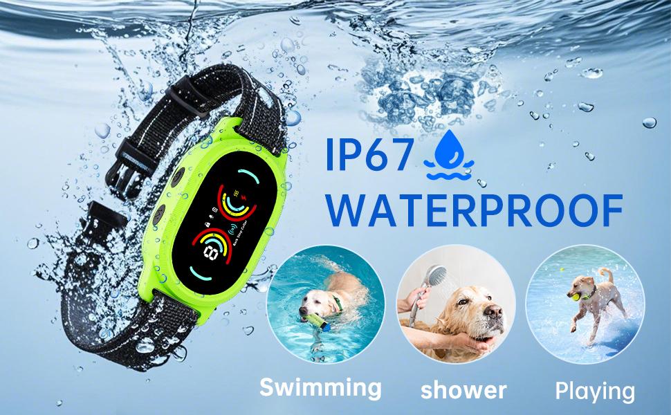 Smoothway Dog Bark Collar, Smart Anti False Triggering AI Chip, IP67 Waterproof Rechargeable Anti Bark Collar with Adjustable Sensitivity, Perfect for Small Large Dogs (Green)