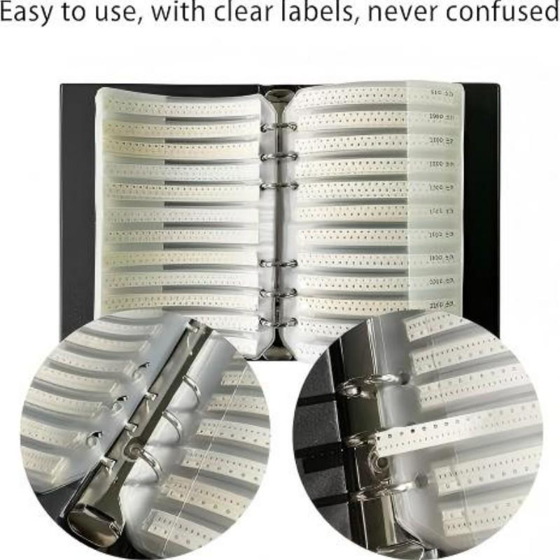 Surface Mount Resistor Sample Book 0603 0r-10m Fr-07 1% Precision Electronic DIY Kit, 170 Values X 25/50 Pieces, Smd Resistor Set