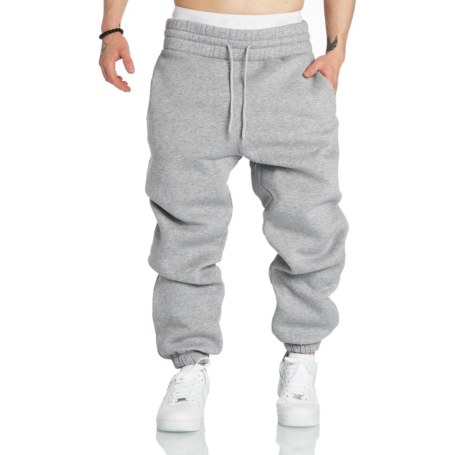Men's Casual Cotton Tapered Joggers Athletic Sweatpants with Pockets for Workout & RunningGift