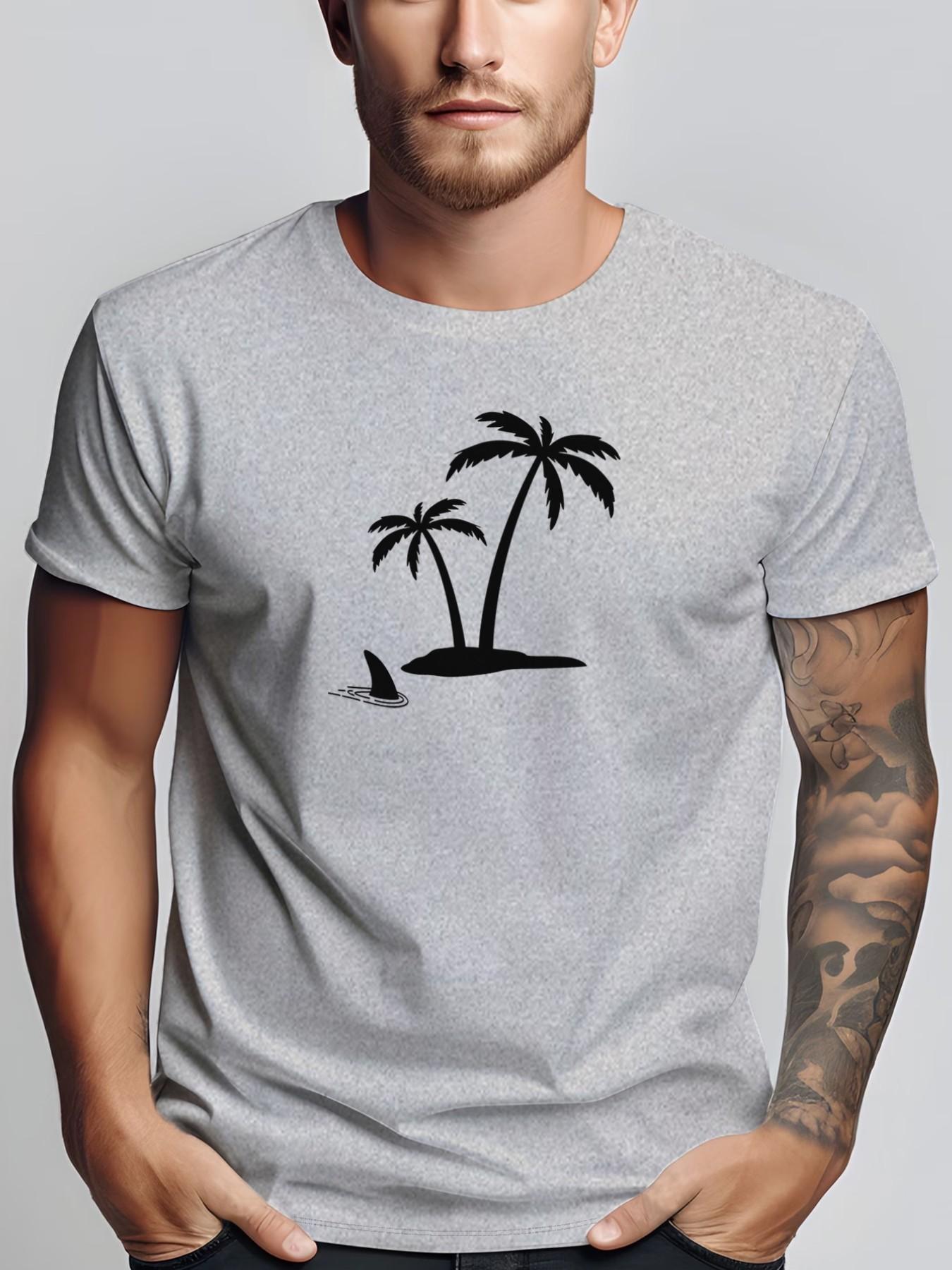 Men's Summer Micro-Stretch Comfort Round Neck Printed T-Shirt, Fashionable Trendy Wear, Best Choice for Men, Casual Stylish Tee