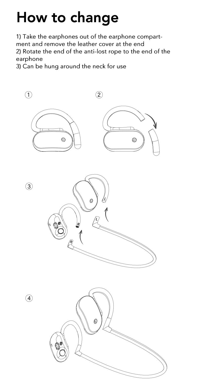 MINISO X68 True Wireless Open Ear Earbuds Bluetooth 5.4 HIFI Sound Quality Sports Headphones OWS Earbuds Gaming with Low Latency Touch Control IPX5 Waterproof With microphone Earphones