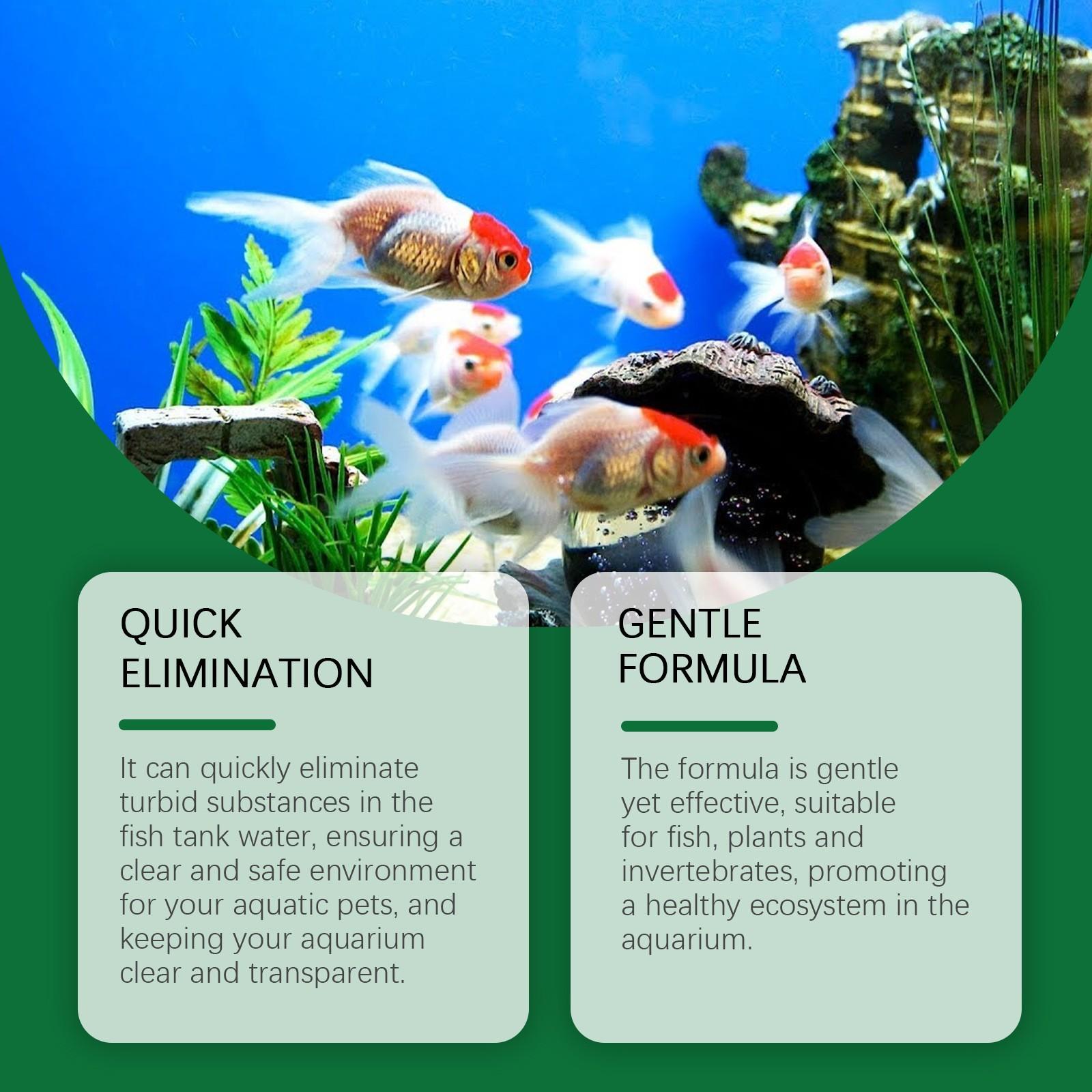 Fish Tank Water Purification Tablets, Aquarium Cleaning Deodorization Algae Removal, Clear Pond Sludge, Essential Fish Pool Care