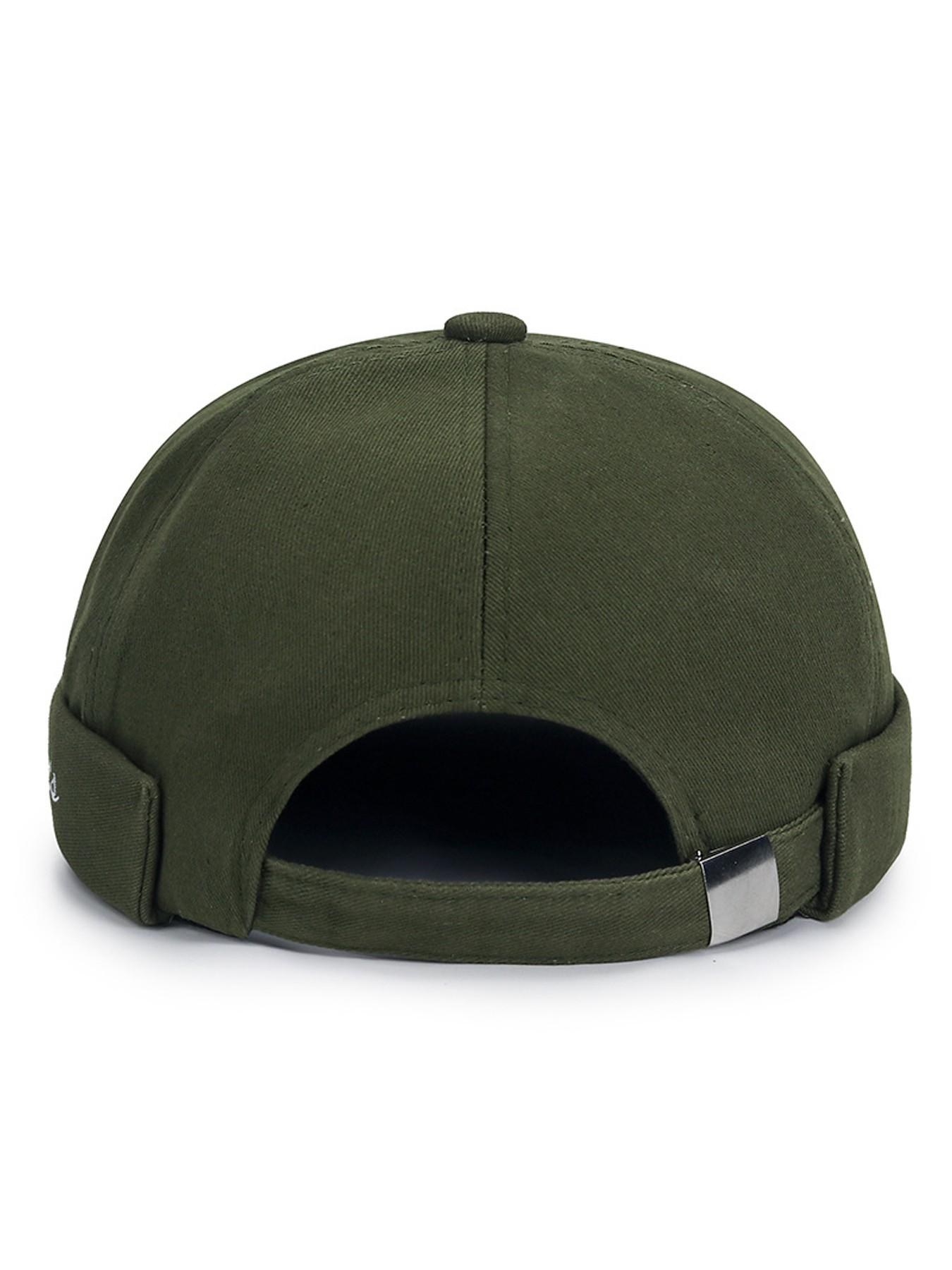 Brimless Cap Unique Men Casual Docker Beanie Watch Cap Rolled Cuff Harbour Hat Adjustable Landlord Hat Sailor No Brim Skull Cap