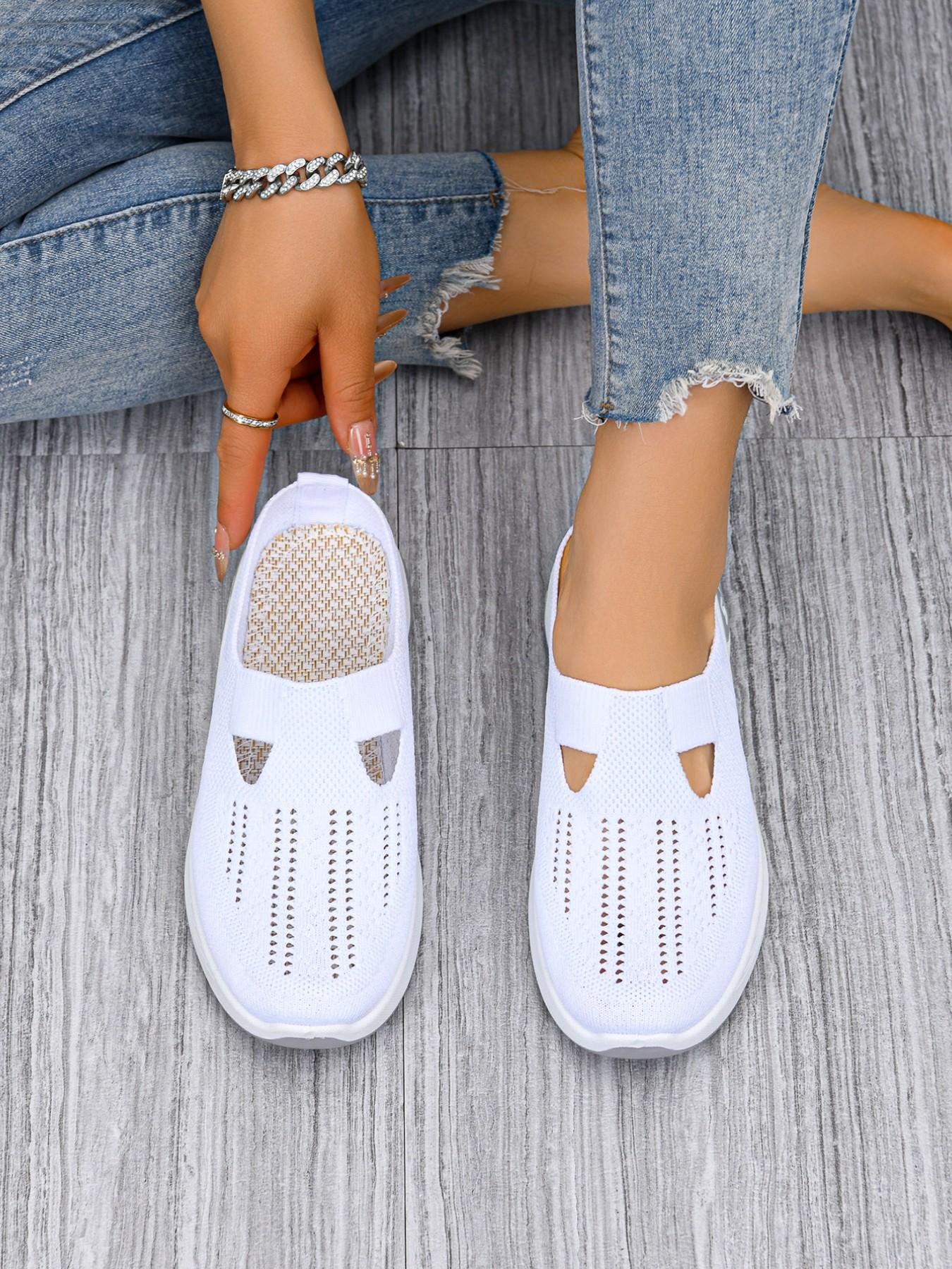 New Women's Casual Sandals, Comfortable Fashion Slip-Ons, Lightweight Soft Sole Mesh Shoes, Outdoor Commute Half-Sandals