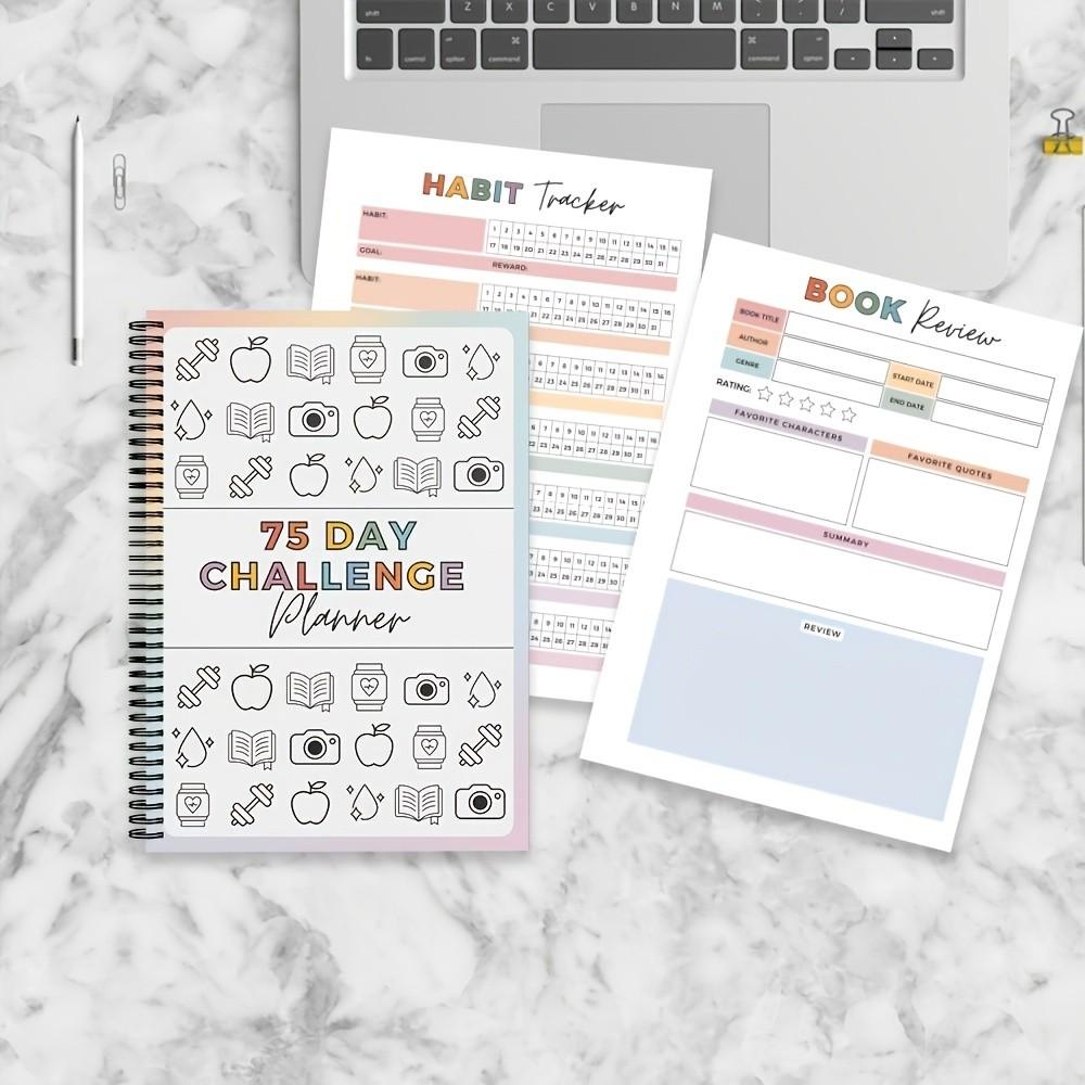 Fitness Transformation Notebook & Habit Tracker - All-in-One Wellness Journal for Daily Goals, Meal Plans, Workout Progress & Body Measurements, Motivational Organizer with Weekly Reflection Pages