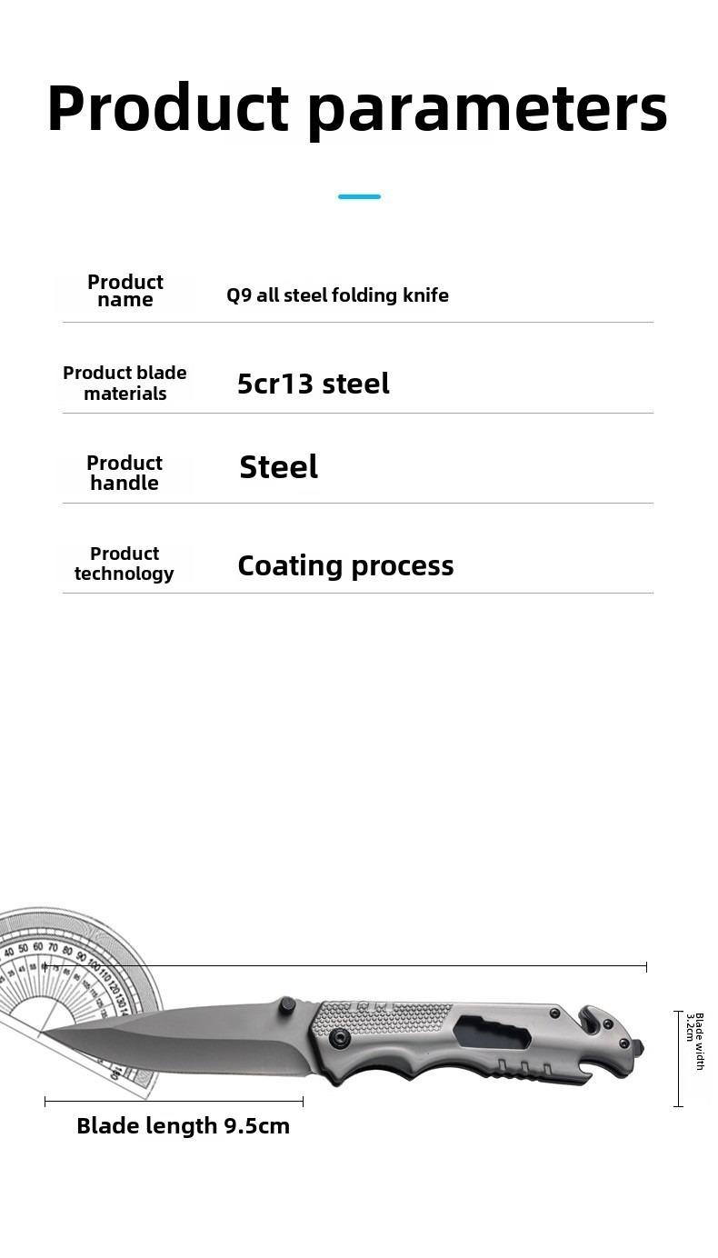 A variety of multifunctional folding knives, high hardness stainless steel, can be used for outdoor self-defense tools men's Christmas gifts Outdoorfun Multipurpose