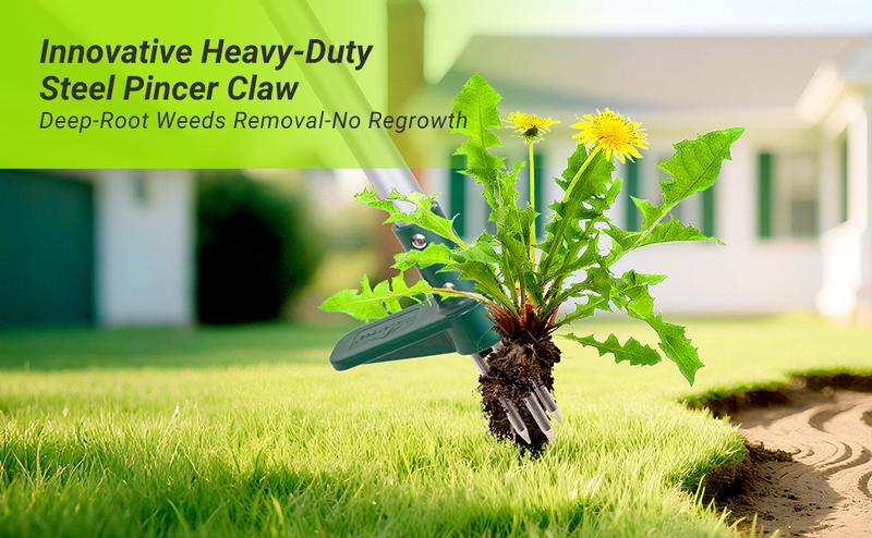 Classic Weeder Tool - Long Handle Weeder Puller with 3-Claw Head | Standing Root Extractor for Dandelions & Tough Grass| Garden Clearance Special (1 Pack)