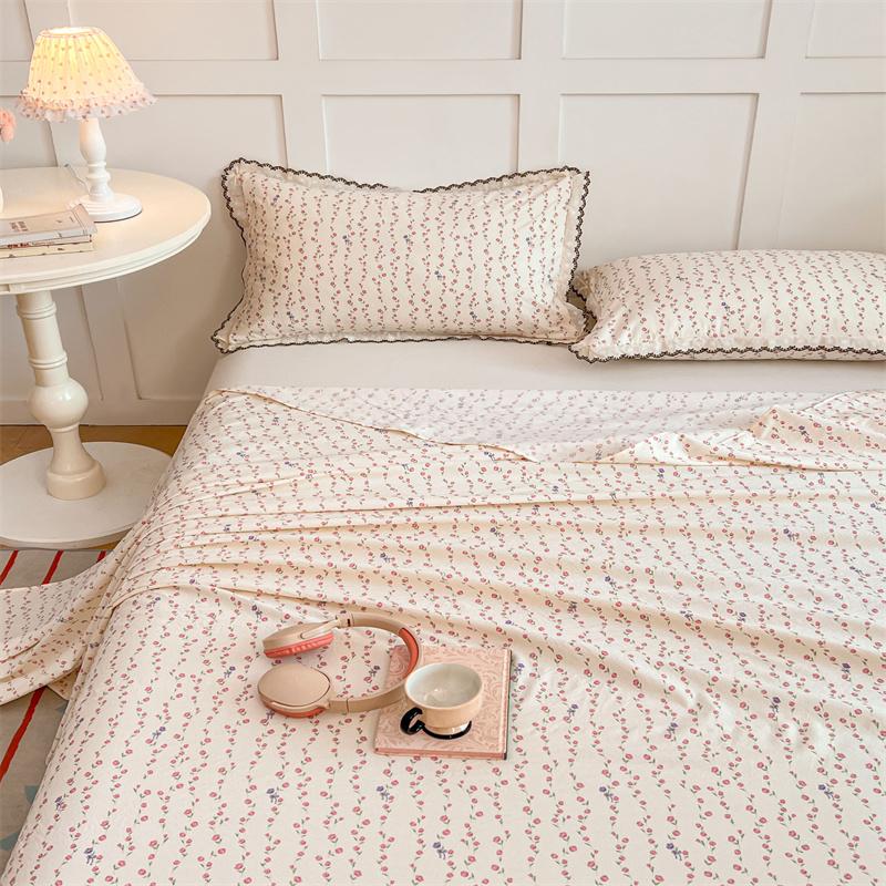 High-Quality Floral Sheet, Soft and Breathable, Lightweight, Suitable for All Seasons, Ideal for Bedroom and Guest Room