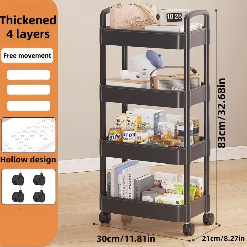 Multi-Functional Small Cart for Kitchen, Living Room, Bathroom, Versatile Storage Rack, Compact Organizer for Multiple Scenes