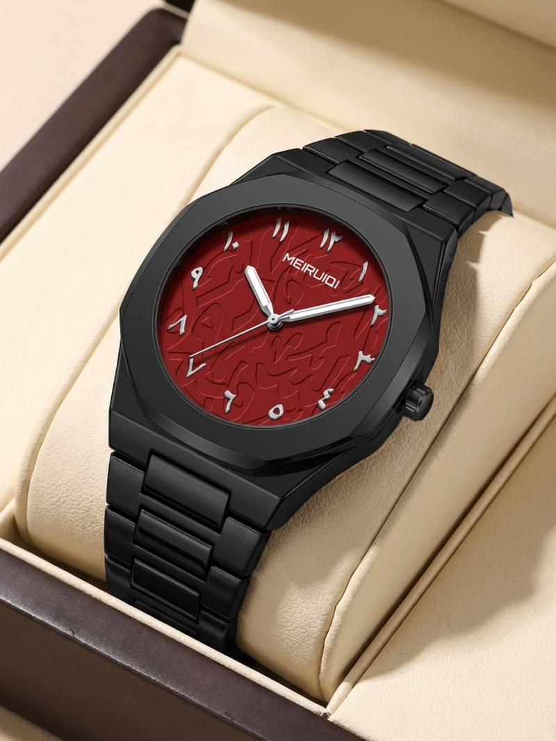 Men's All- Silicone Quartz Watch with Unique Texture, Skin-Friendly and Stimulus-Free Design, Elegant Gift Box Included