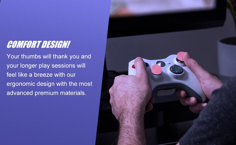 FOXVOX Professional Thumbsticks & Precision Rings Set, Compatible for Xbox X/Xbox S/PS4/PS5, 12-in-1 Set for Gaming Controllers, Increases KD 26% on Average