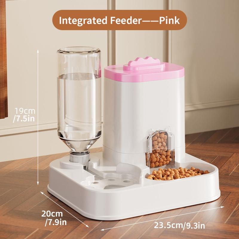 Automatic Pet Feeder and Water Dispenser Combo, Large Capacity Food and Water Feeder for Dogs and Cats, Easy to Use Pet Supplies
