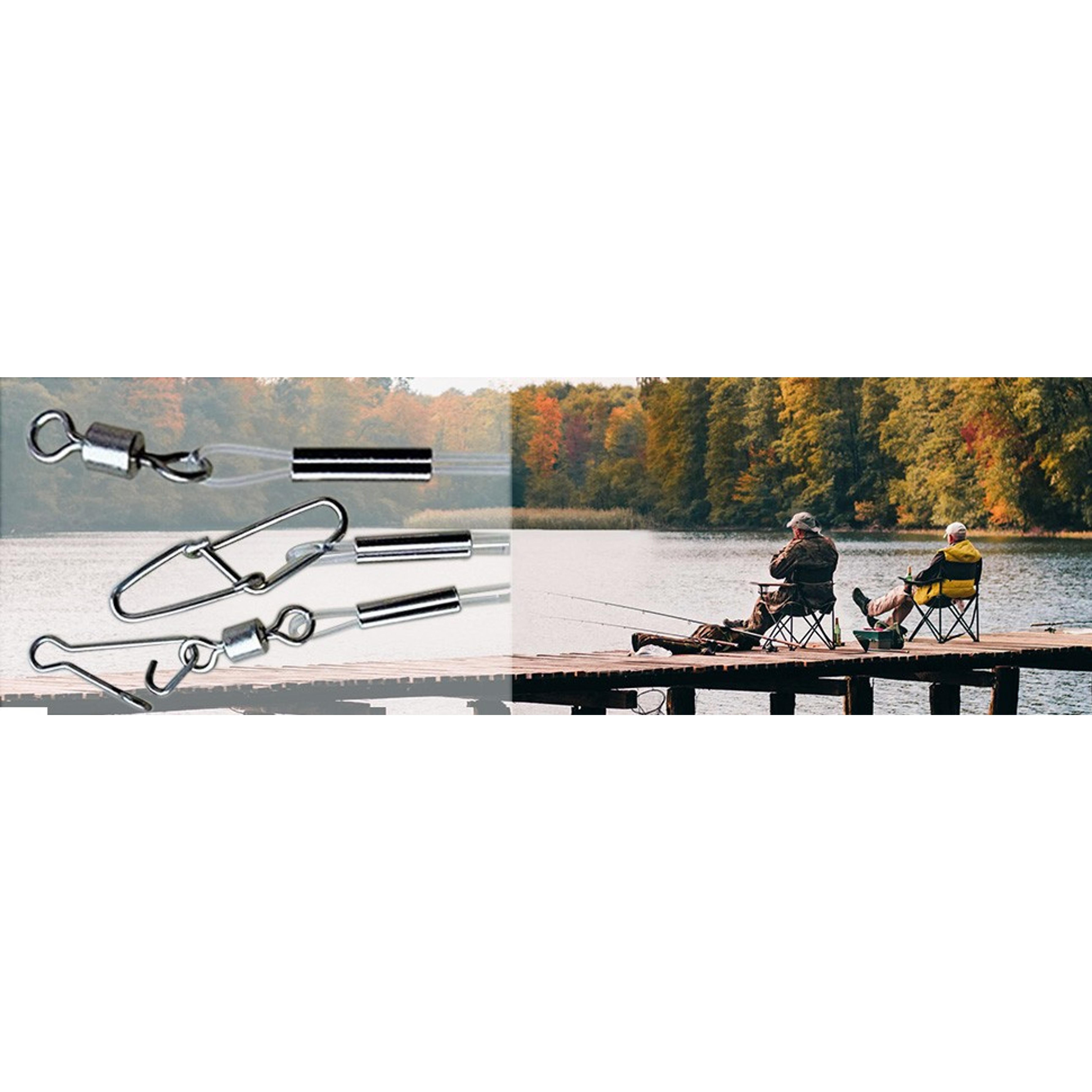 Double Barrel Crimp Sleeves Kit Fishing Wire Leader Rigging Copper Tube Fishing Line Connector Tackle Kit