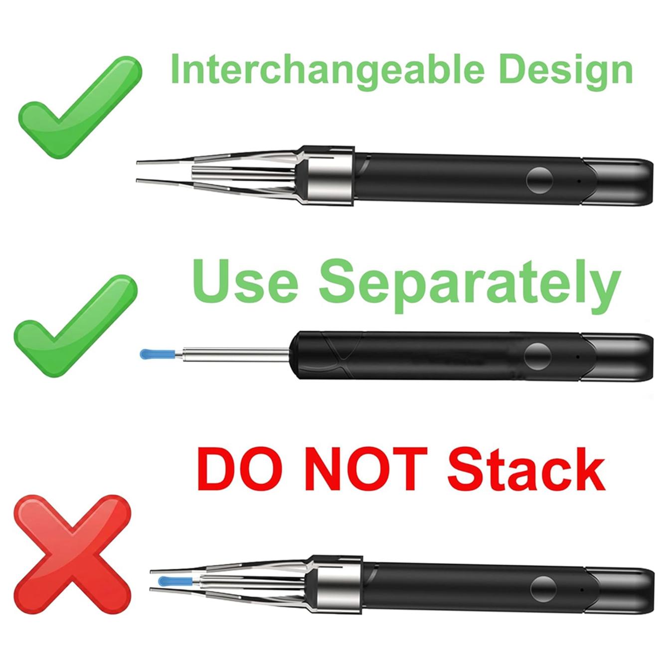 Ear cleaning tool | Visual ear pick, Ear Cleaner Camera, with 5 replaceable silicone soft tips, USB charging cable, a good gift