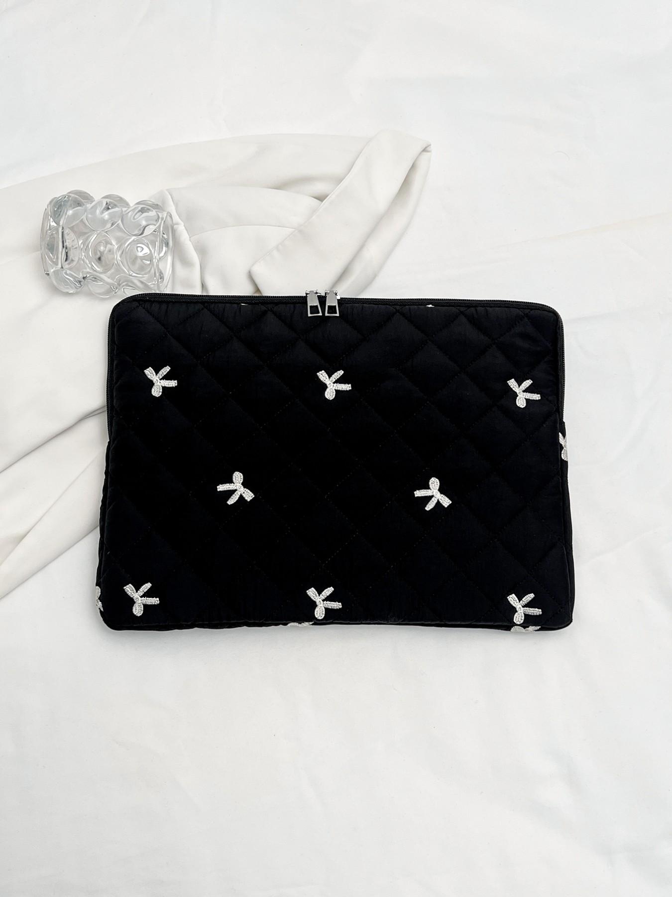 Multi-Size Laptop Bag with Bow Pattern, Computer Protection Case, Tablet Organizer, Ideal for Women, Teachers, Students, School Supplies