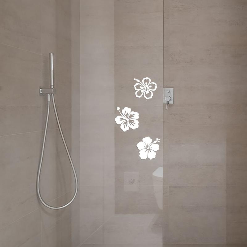 English: Creative Hibiscus Flower Car Decorative Stickers, Car Decals, Universal Stickers for Car Bodies and Windows, Windshield Sticker, Add a Literary Atmosphere to the Car