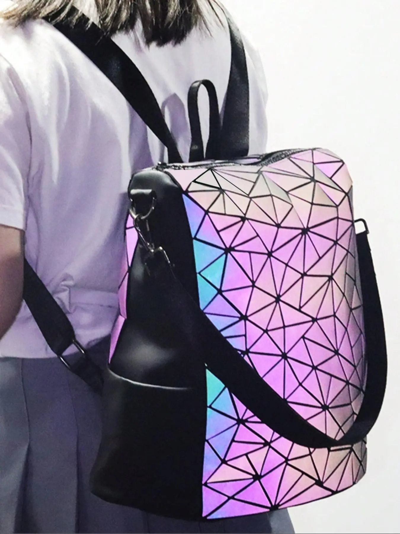Backpack purse for women Geometric Pattern Luminous Backpack large travel Fashion Backpack for boys girls school college Using