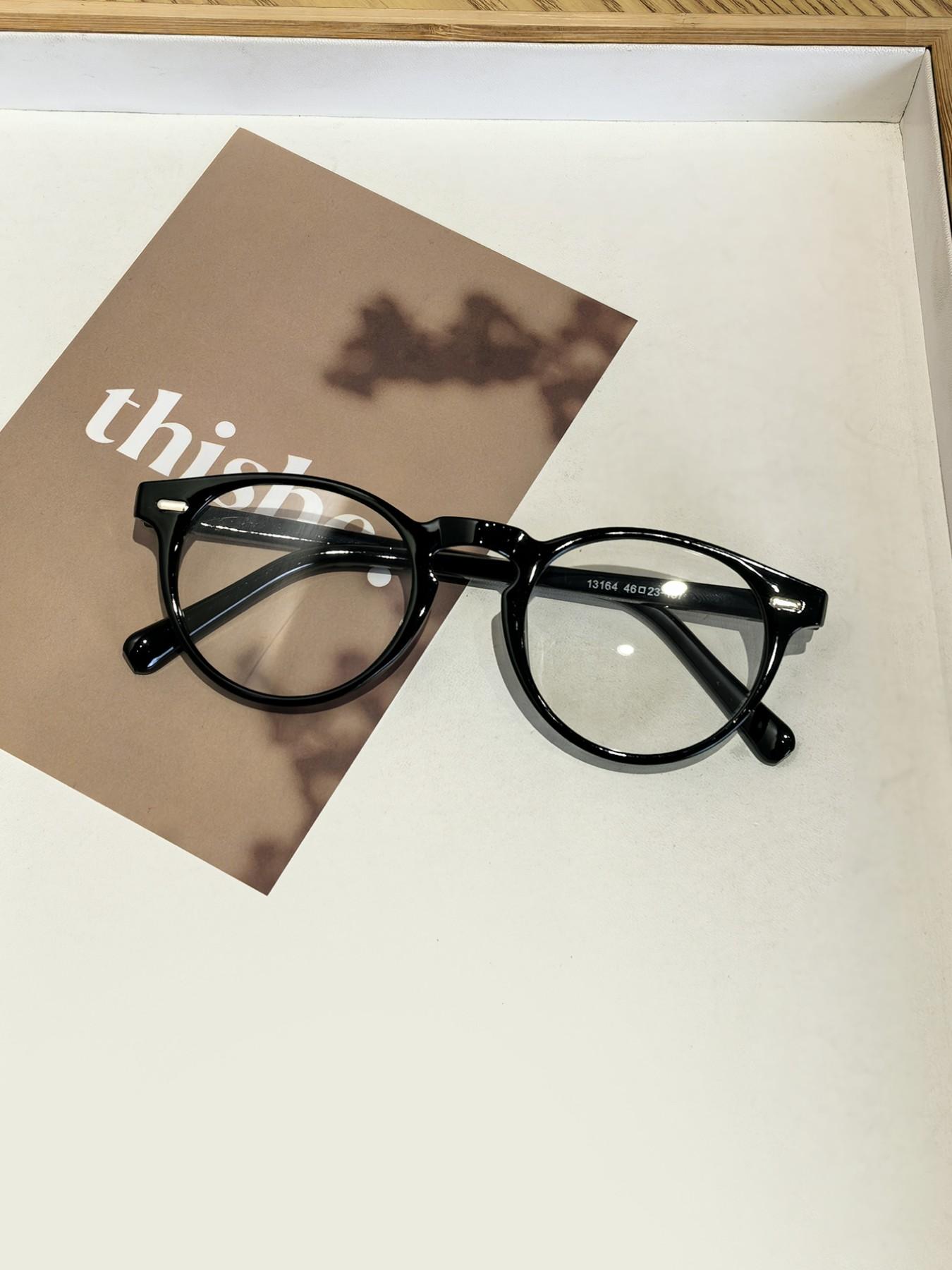 Women's Round Frame Flat Glasses, Simple Tortoiseshell Frame, Clear Lenses, Lightweight Comfortable, Casual Style for Daily Commute Office Reading