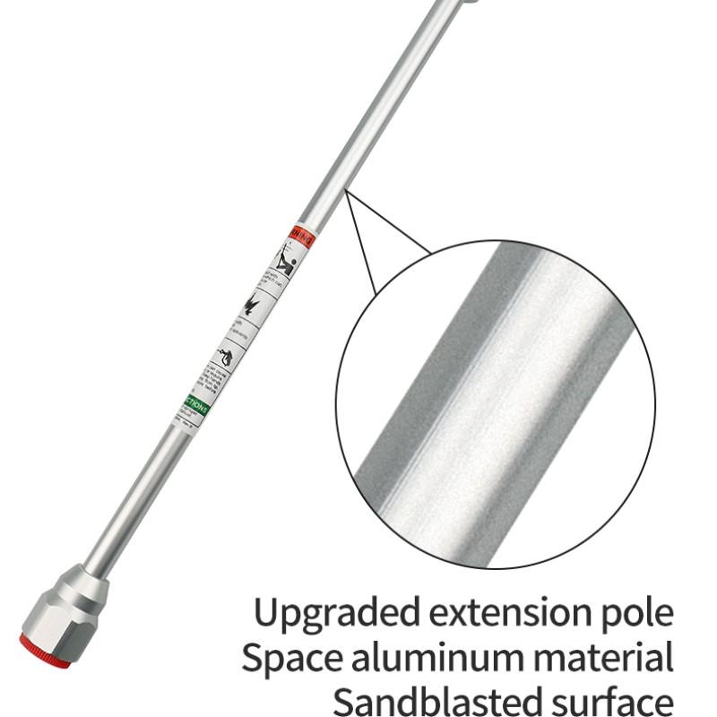 Silver Color Extended Rod Nozzle Gun + Solid Grip Seat, Durable Design, Ideal for Enhanced Performance, Perfect Addition to Your Setup