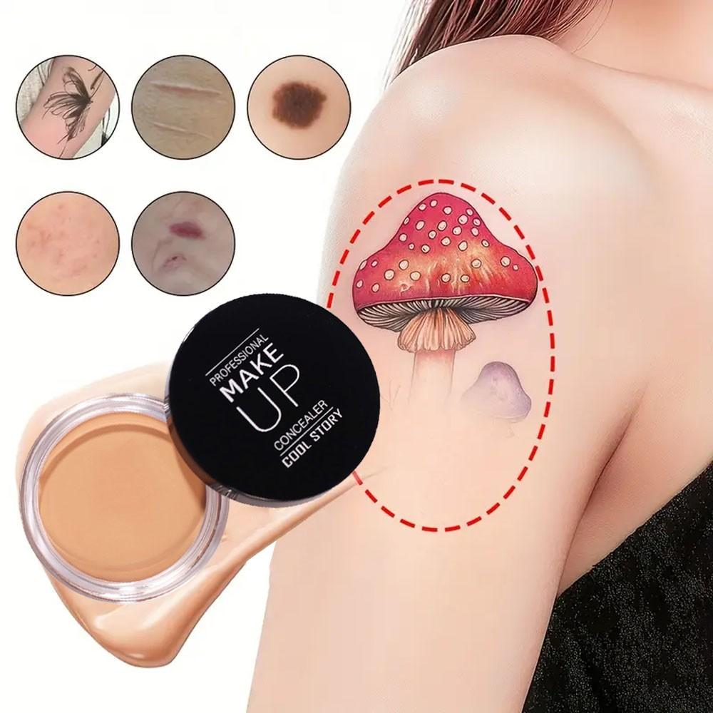 Waterproof Full-Coverage Concealer Cream, Matte Finish, Covers Blemishes, Dark Circles, Tear Lines, Long-Lasting, Super Coverage, 7 Colors Available