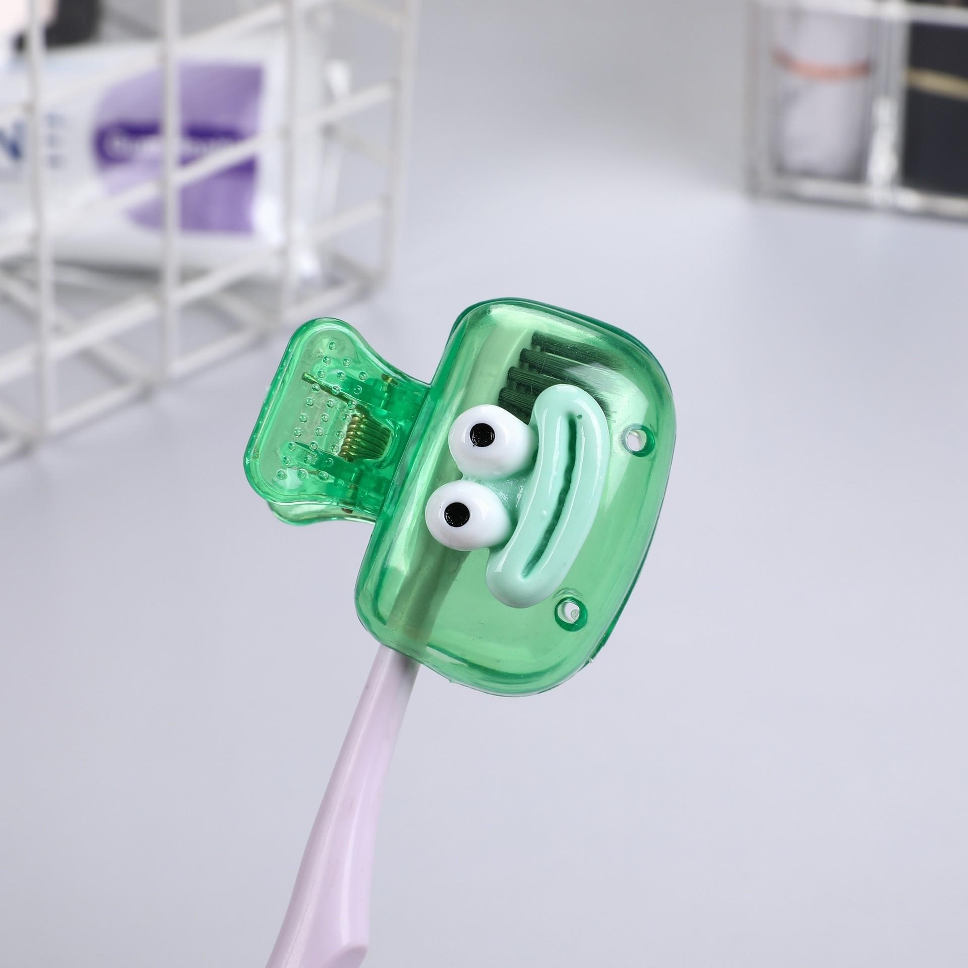 4pcs Toothbrush Holder Clips, Ventilated Design, Compact & Portable, Durable, Ideal for Travel & Home Use, Bright Colorful, Dust Protection