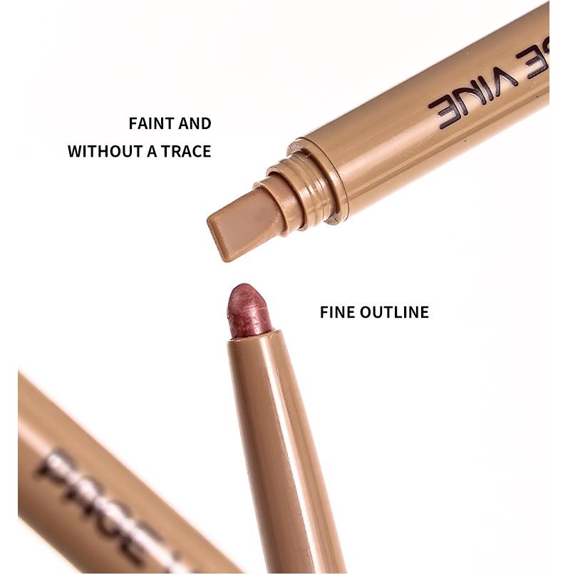 Matte Smooth Peptide Lip Liner, Nude Lipstick Dual-Use Pen, Neutral Tone, Sheglam Makeup Essential, Natural Lip Effect, Daily Use